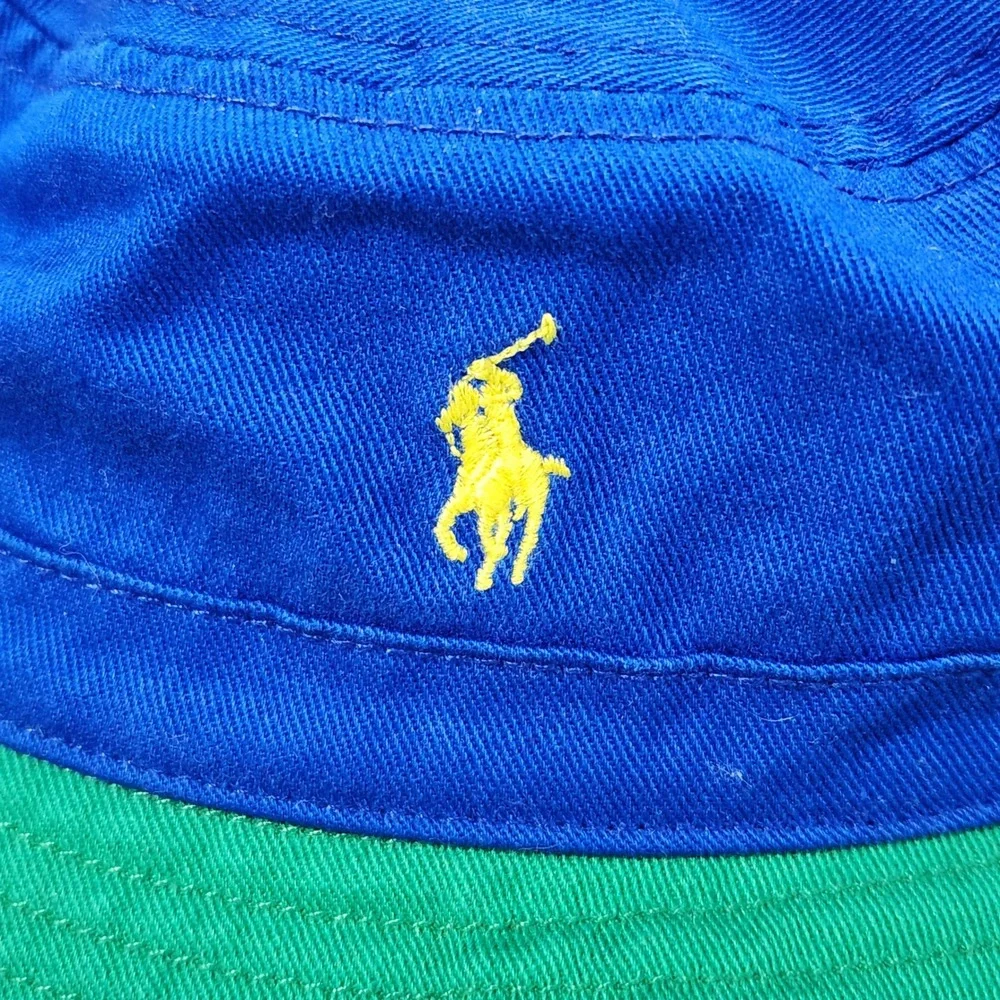 Polo Ralph Lauren Kids Colorblock Reversible Bucket Hat Multi 2T-4T Unisex Rare